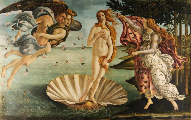 意大利画家桑德罗·波提切利创作的画布蛋彩画《维纳斯的诞生》 