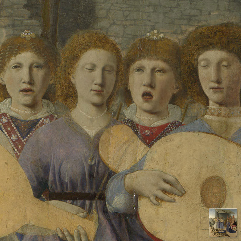 意大利文艺复兴初期著名画家-弗朗切斯卡《耶稣诞生》