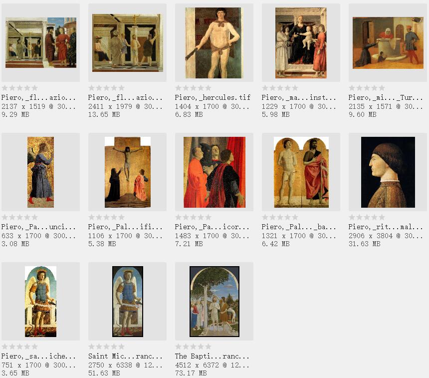 意大利文艺复兴初期著名画家-弗朗切斯卡高清油画作品合集