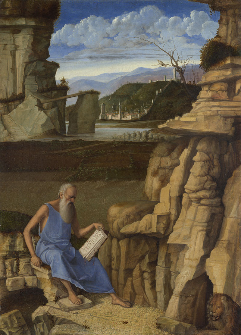 油画 | 杰罗姆乡村阅读 St Jerome Reading in the Countryside