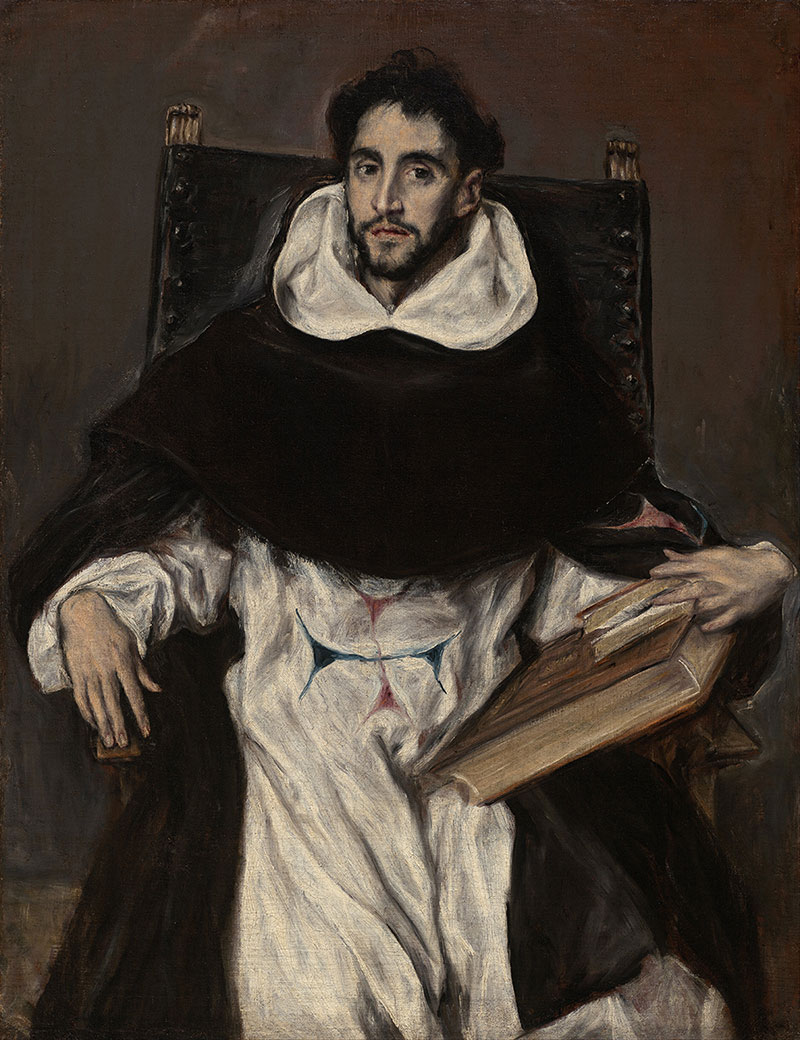 埃尔·格列柯（El Greco）高清油画作品《Portrait of Fray Hortensio Felix Paravicino》