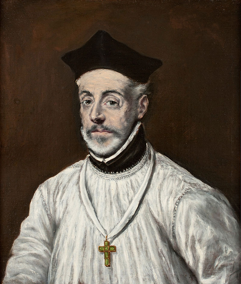 埃尔·格列柯（El Greco）高清油画作品《Portrait of Diego de Covarrubias》