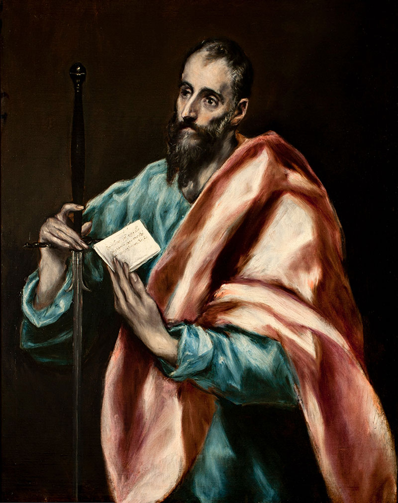 埃尔·格列柯（El Greco）高清油画作品《圣徒保罗 Apostle St. Paul》