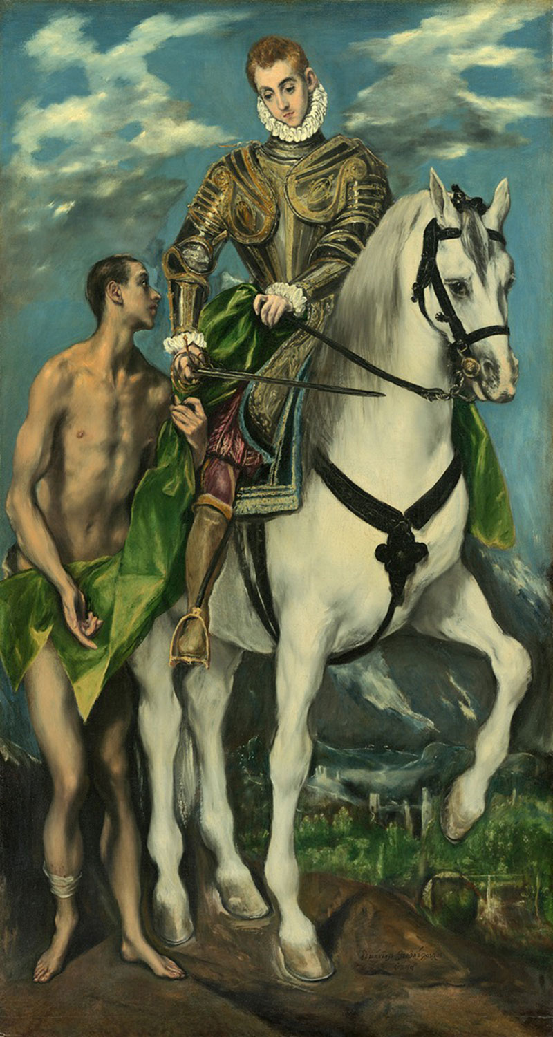 埃尔·格列柯（El Greco）高清油画作品《圣马丁和乞丐 St. Martin and the Beggar》