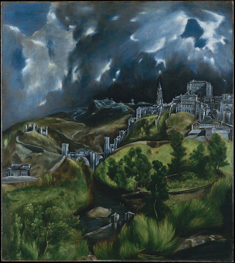 埃尔·格列柯（El Greco）高清油画作品《托莱多风景 View of Toledo》