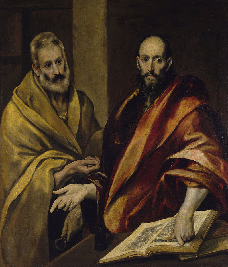 埃尔·格列柯（El Greco）高清油画作品《使徒彼得和保罗 Apostles Peter and Paul》