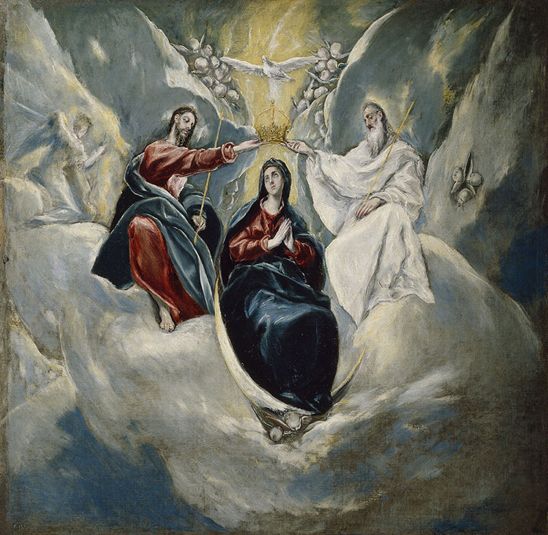 埃尔·格列柯（El Greco）高清油画作品《圣母加冕 Coronation of the Virgin》