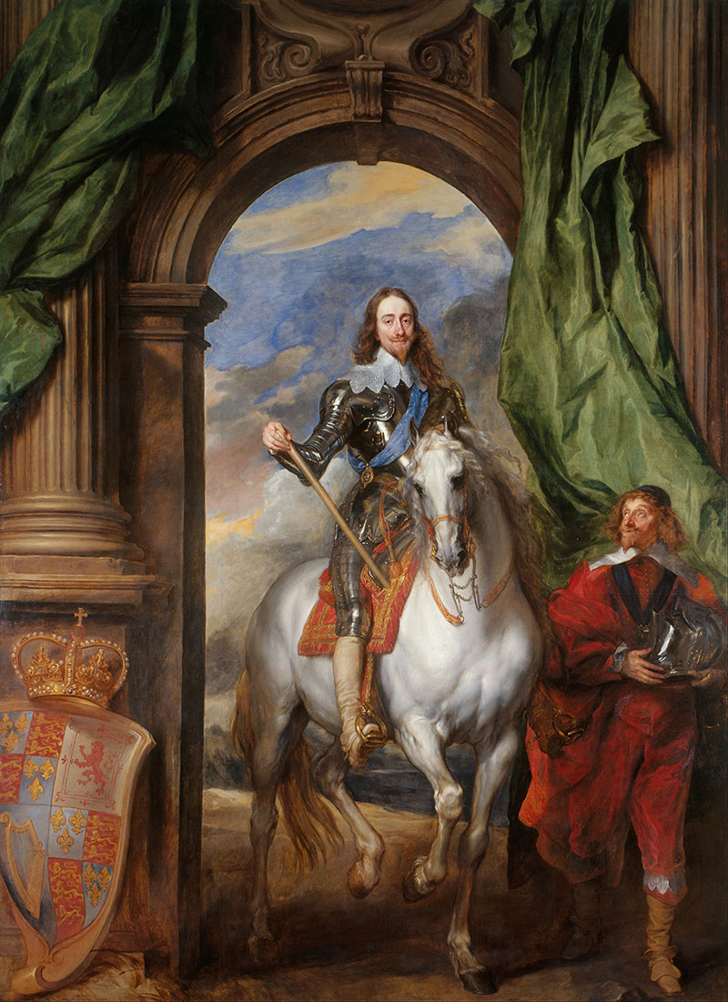 安东尼· 凡· 戴克高清作品《Equestrian Portrait of Charles I, King of England with Seignior de St Antoine》