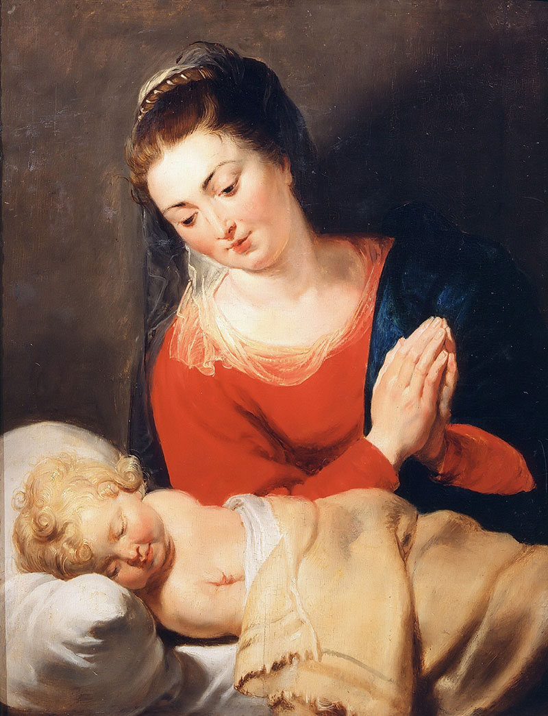 鲁本斯高清作品《Virgin and Child》