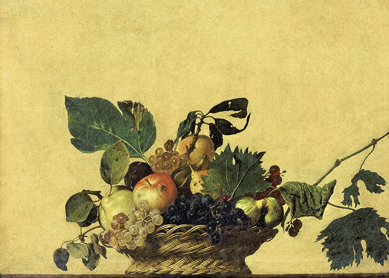 水果篮 - Basket of Fruit
1596年，静物，布面油画，46 x 64 cm
