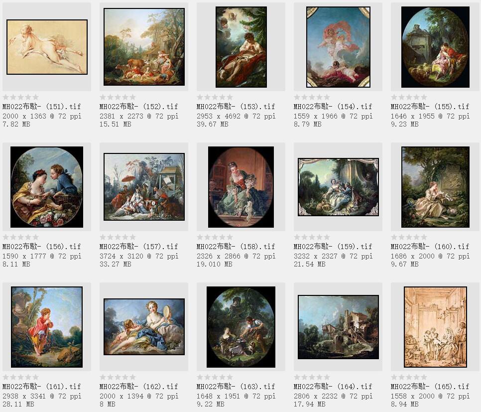 法国18世纪洛可可派绘画艺术的经典代表-弗朗索瓦·布歇高清油画作品欣赏