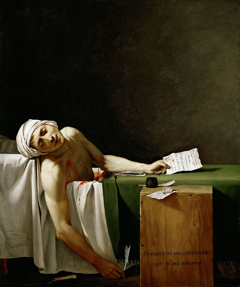 马拉之死 - The Death of Marat
1793年，历史画，布面油画