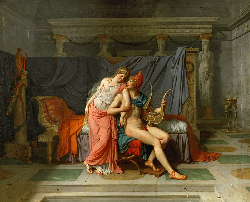 帕里斯和海伦之爱 - Paris and Helen
1788年，神话画，布面油画