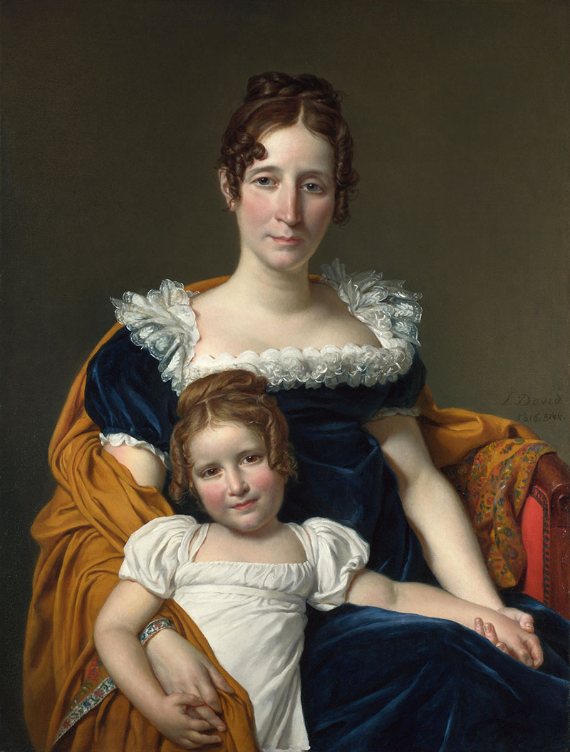 Portrait of the Countess Vilain XIIII and Her Daughter
1816年，肖像画，布面油画