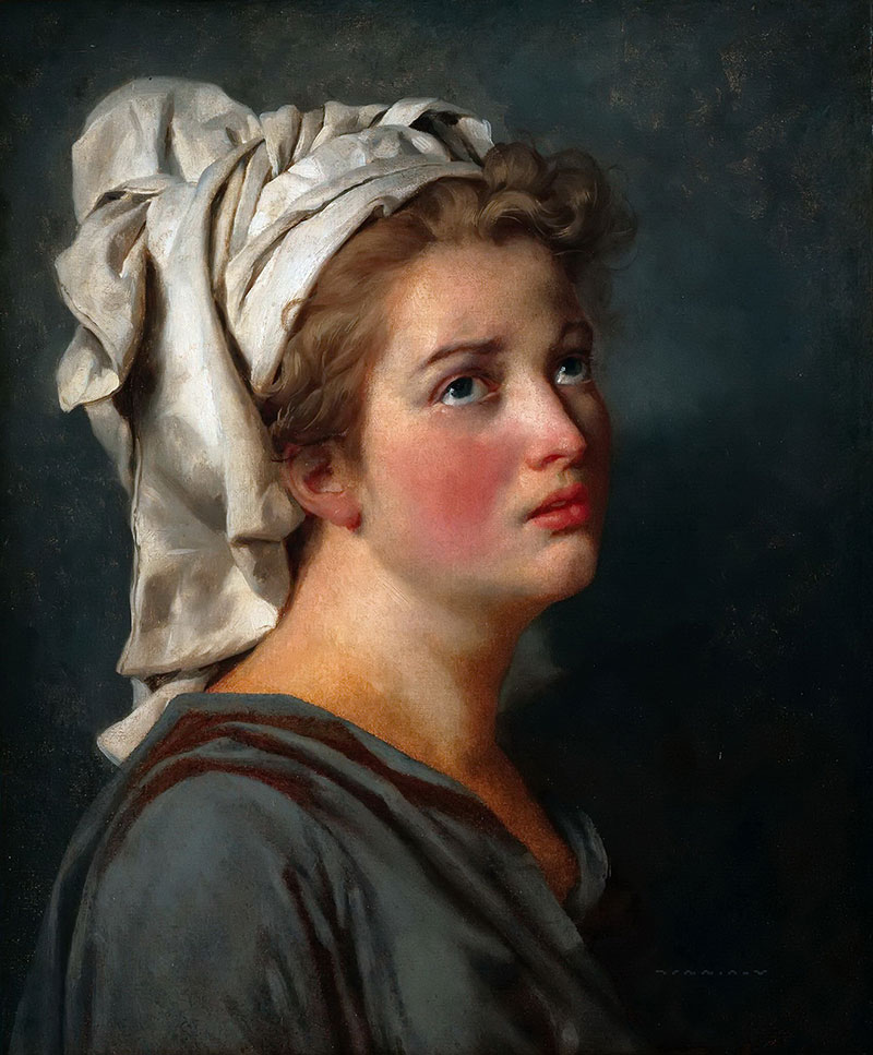 戴头巾的年轻女子肖像 - Portrait of a young Woman in a Turban
肖像画，布面油画