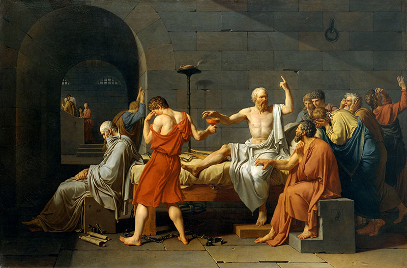 苏格拉底之死 - The Death of Socrates
1787年，历史画，布面油画