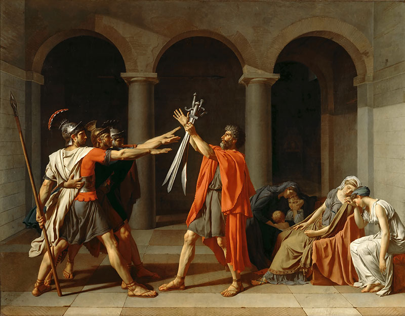 荷拉斯兄弟之誓 - The Oath of Horatii
1784年，历史画，布面油画