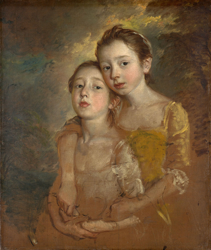 画家的女儿们与一只猫 - The Painter's Daughters with a Cat
1759年，肖像画，布面油画