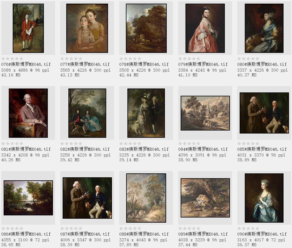 18世纪英国著名的肖像画家和风景画家：托马斯·庚斯博罗 高清作品集