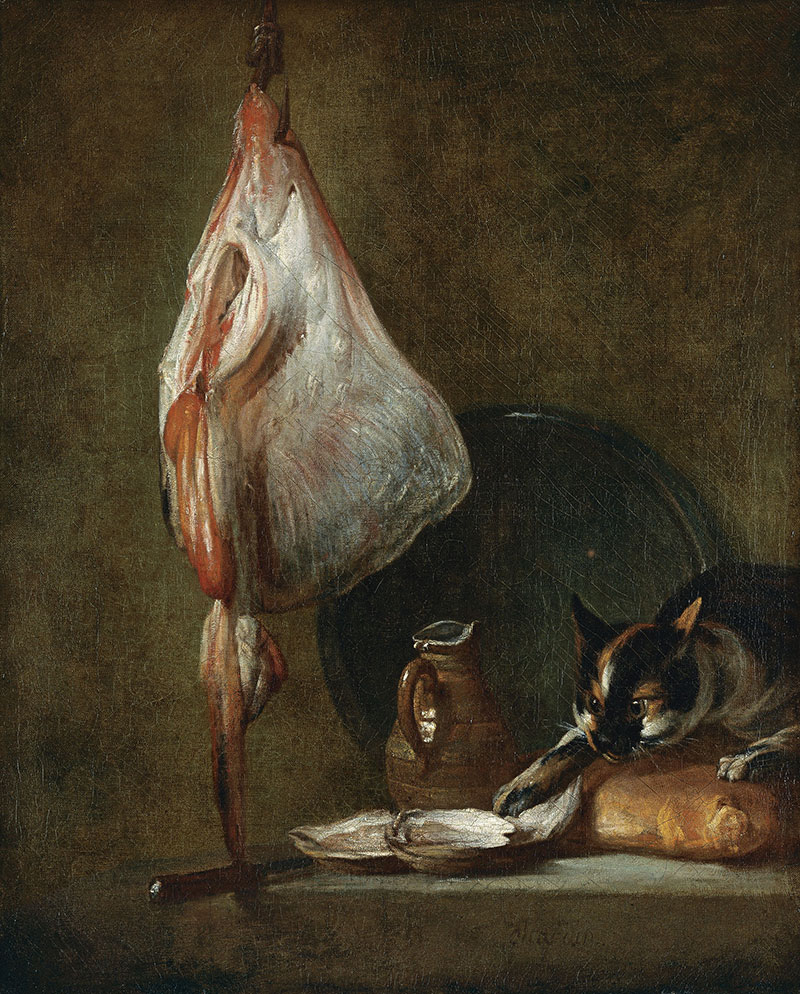 猫与鱼的静物生活 - Still Life with Cat and Rayfish
1728年，静物，布面油画
