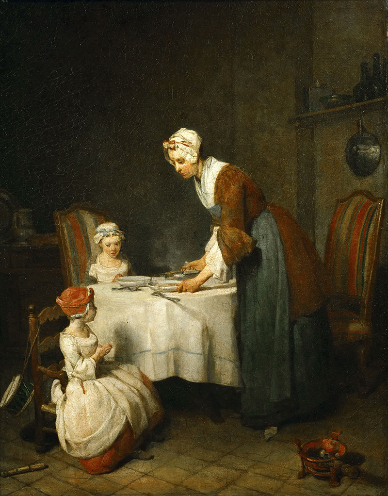 午餐前的祈祷 - The Prayer before Meal
1740年，风俗画，布面油画