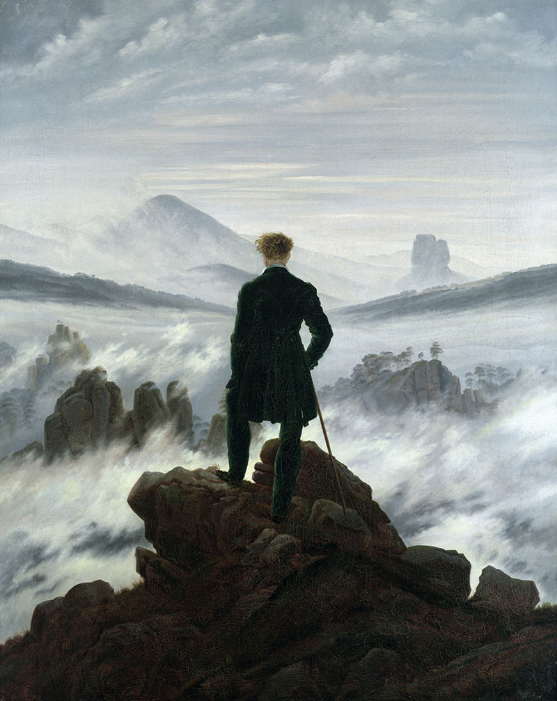 雾海上的旅人 - The wanderer above the sea of fog
1818年，寓言画，油画