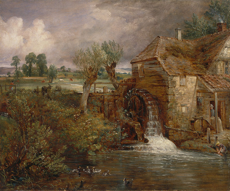 油画 | A Mill at Gillingham in Dorset