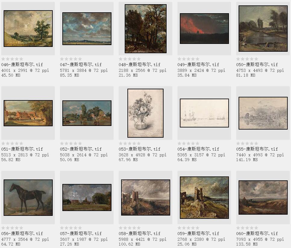 19世纪英国最伟大的风景画家：约翰·康斯坦布尔精品油画欣赏206幅