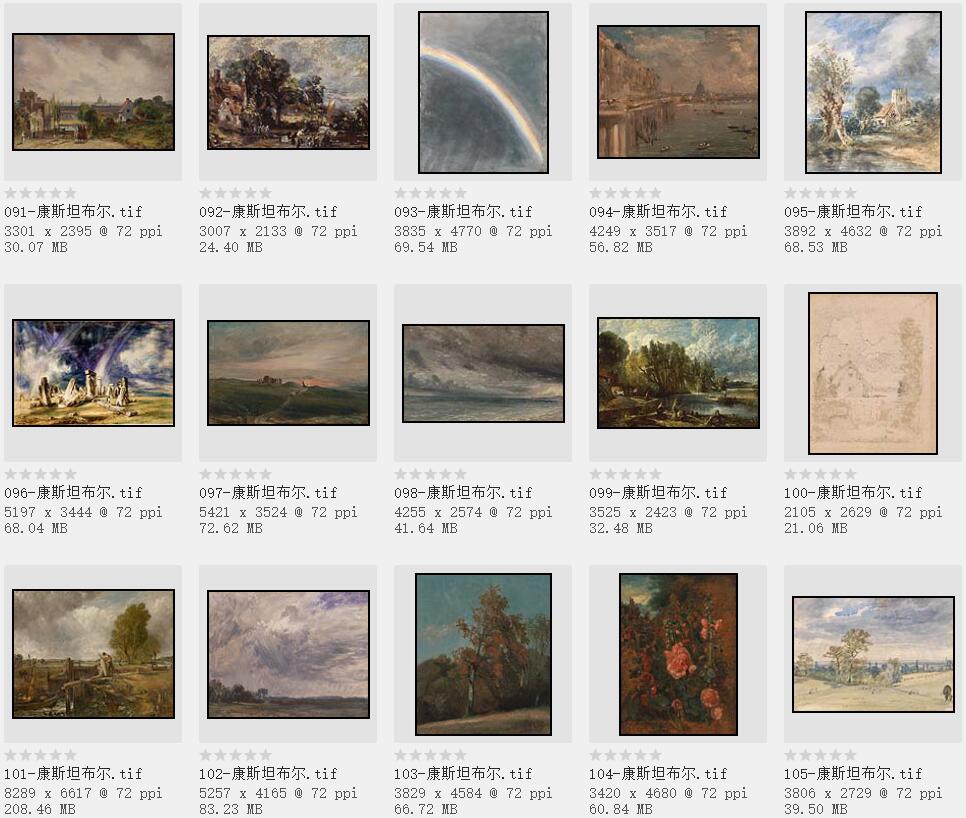 19世纪英国最伟大的风景画家：约翰·康斯坦布尔精品油画欣赏206幅