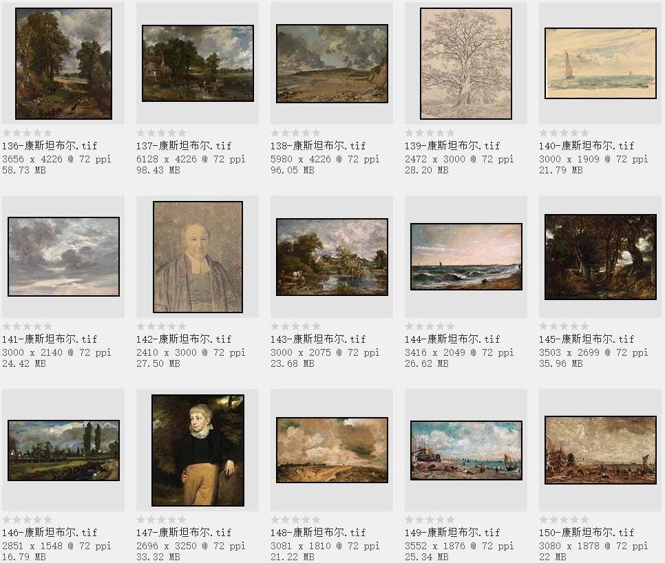 19世纪英国最伟大的风景画家：约翰·康斯坦布尔精品油画欣赏206幅