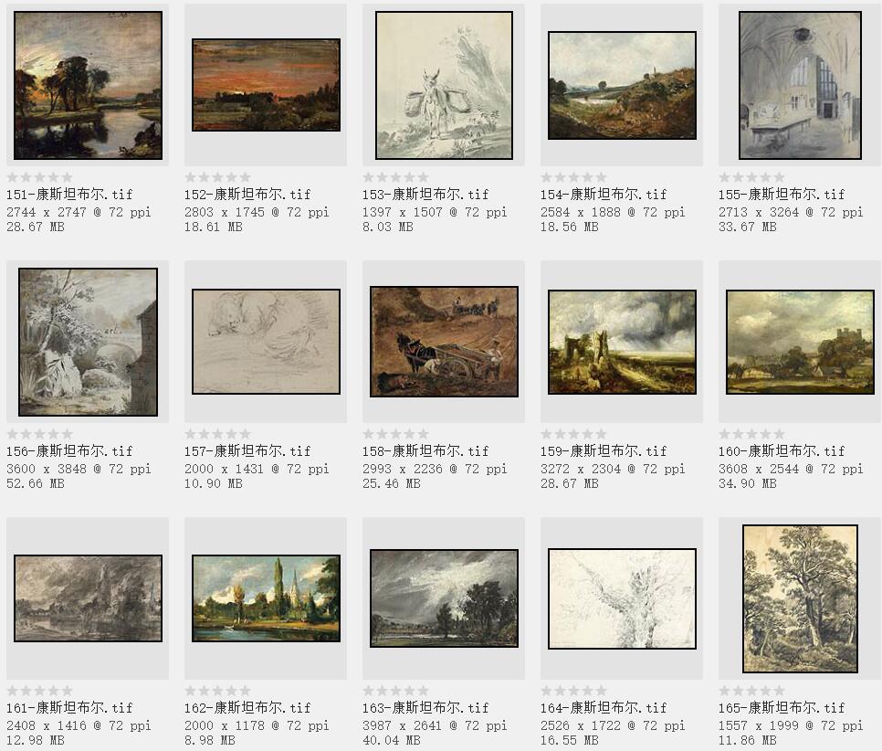 19世纪英国最伟大的风景画家：约翰·康斯坦布尔精品油画欣赏206幅