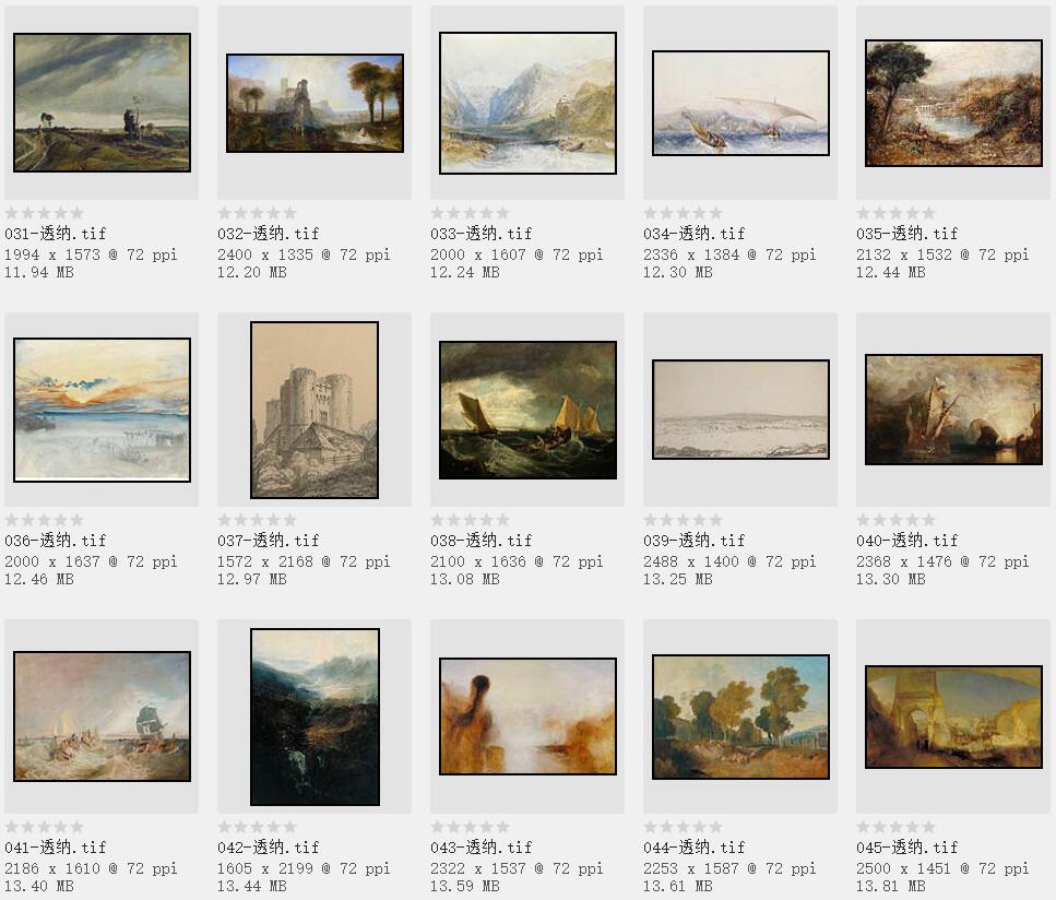 英国美术史上最重要的风景画家：威廉·透纳油画作品227幅
