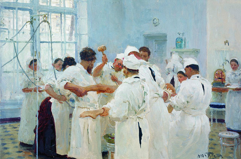 油画 | The Surgeon E. Pavlov in the Operating Theater